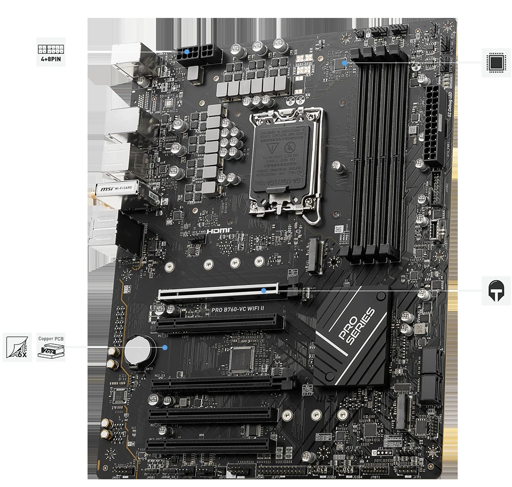 Mainboard MSI PRO B760-VC WIFI II NEW