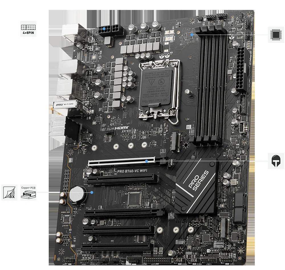 Mainboard MSI PRO B760-VC WIFI NEW