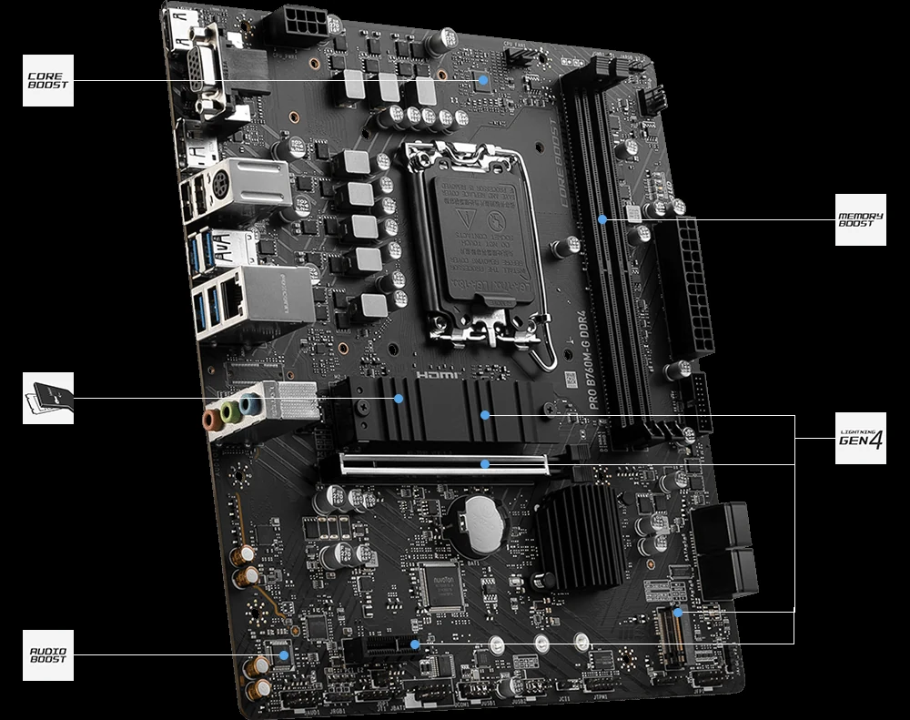 Mainboard MSI PRO B760M-G DDR4 NEW