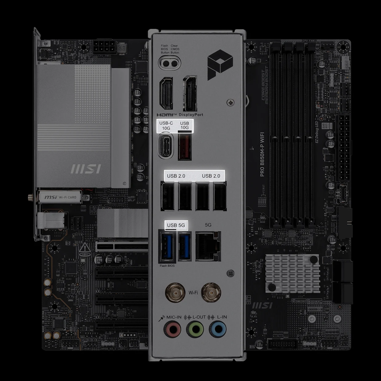 Mainboard MSI PRO B850M-P WIFI - 4 Khe RAM DDR5 - AM5 - NEW