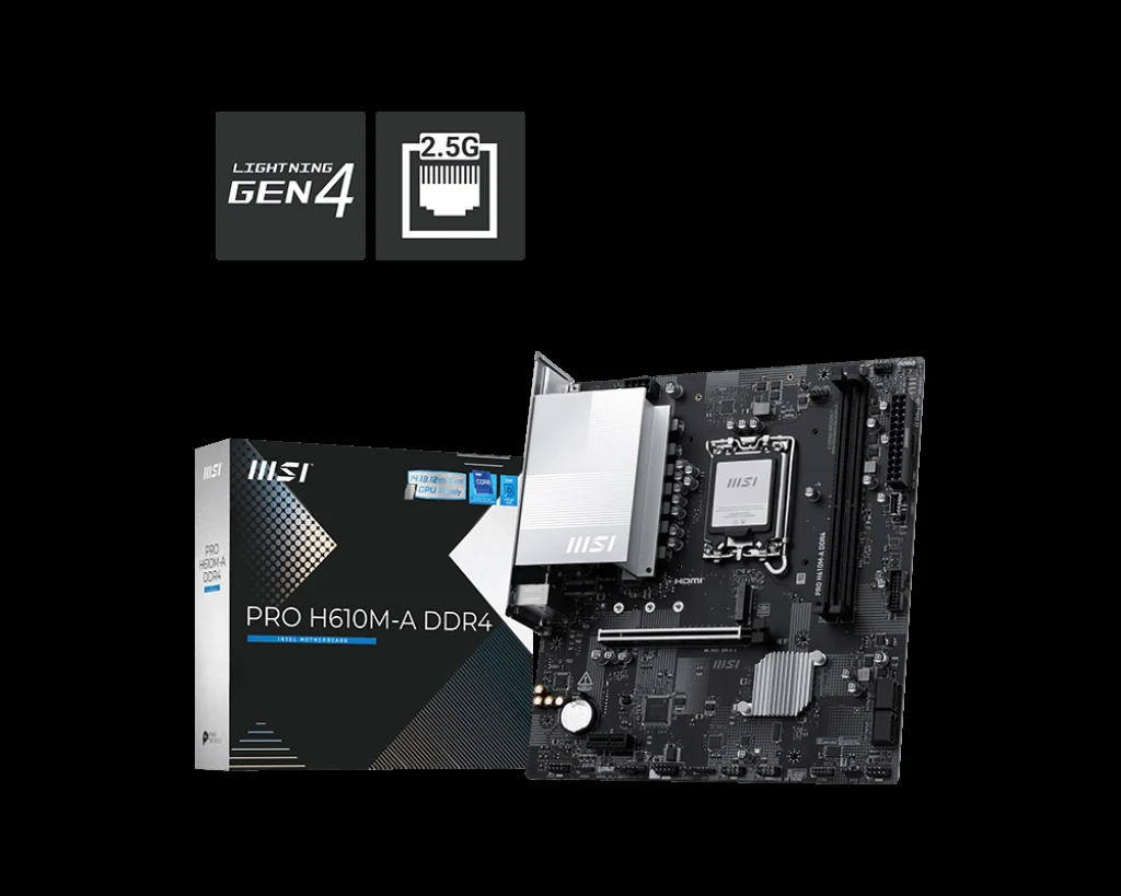 Mainboard MSI PRO H610M-A DDR4 - 2 Khe Ram DDR4 - LGA 1700 - NEW