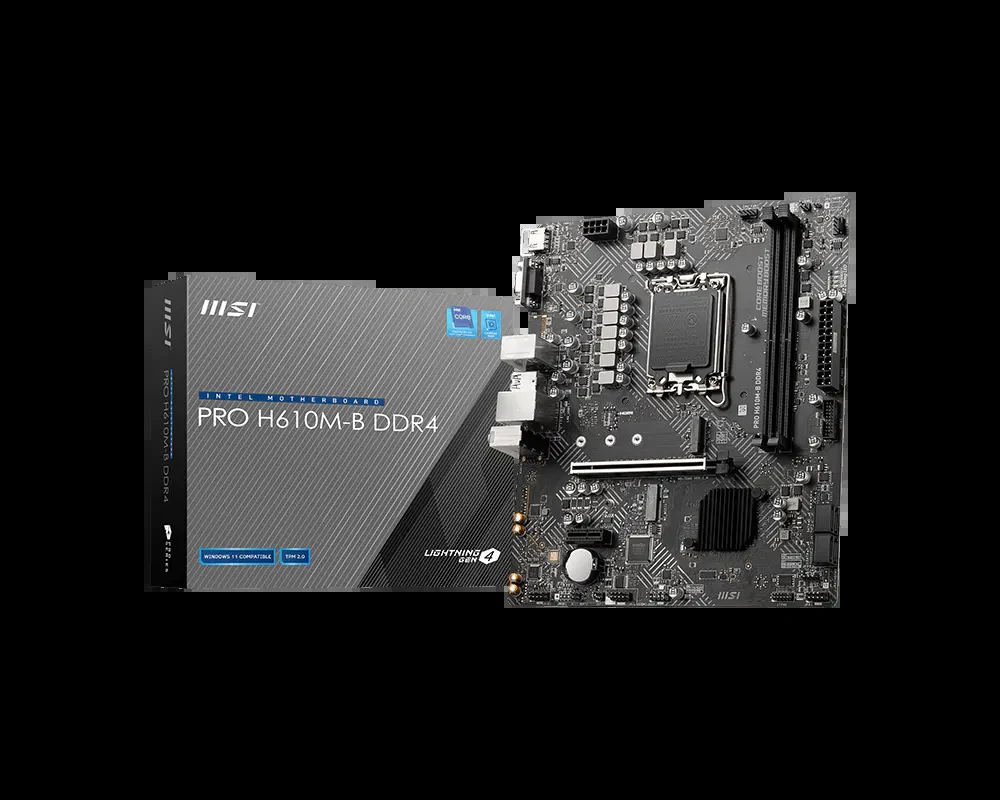 Mainboard MSI PRO H610M-B DDR4 - 2 Khe Ram DDR4 - LGA 1700 - NEW