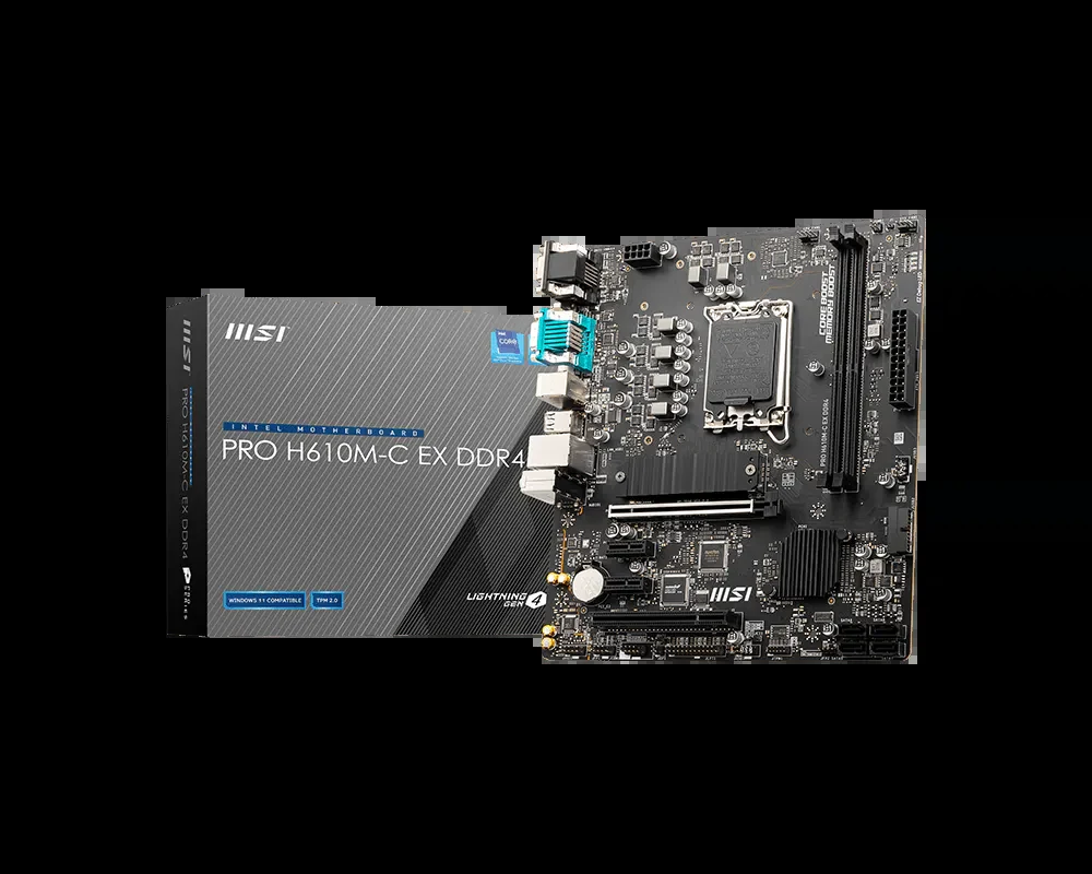 Mainboard MSI PRO H610M-C EX DDR4 - 2 Khe Ram DDR4 - LGA 1700 - NEW