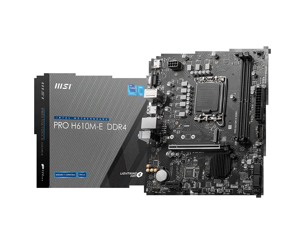 Mainboard MSI PRO H610M-E DDR4 - 2 Khe Ram DDR4 - LGA 1700 - NEW