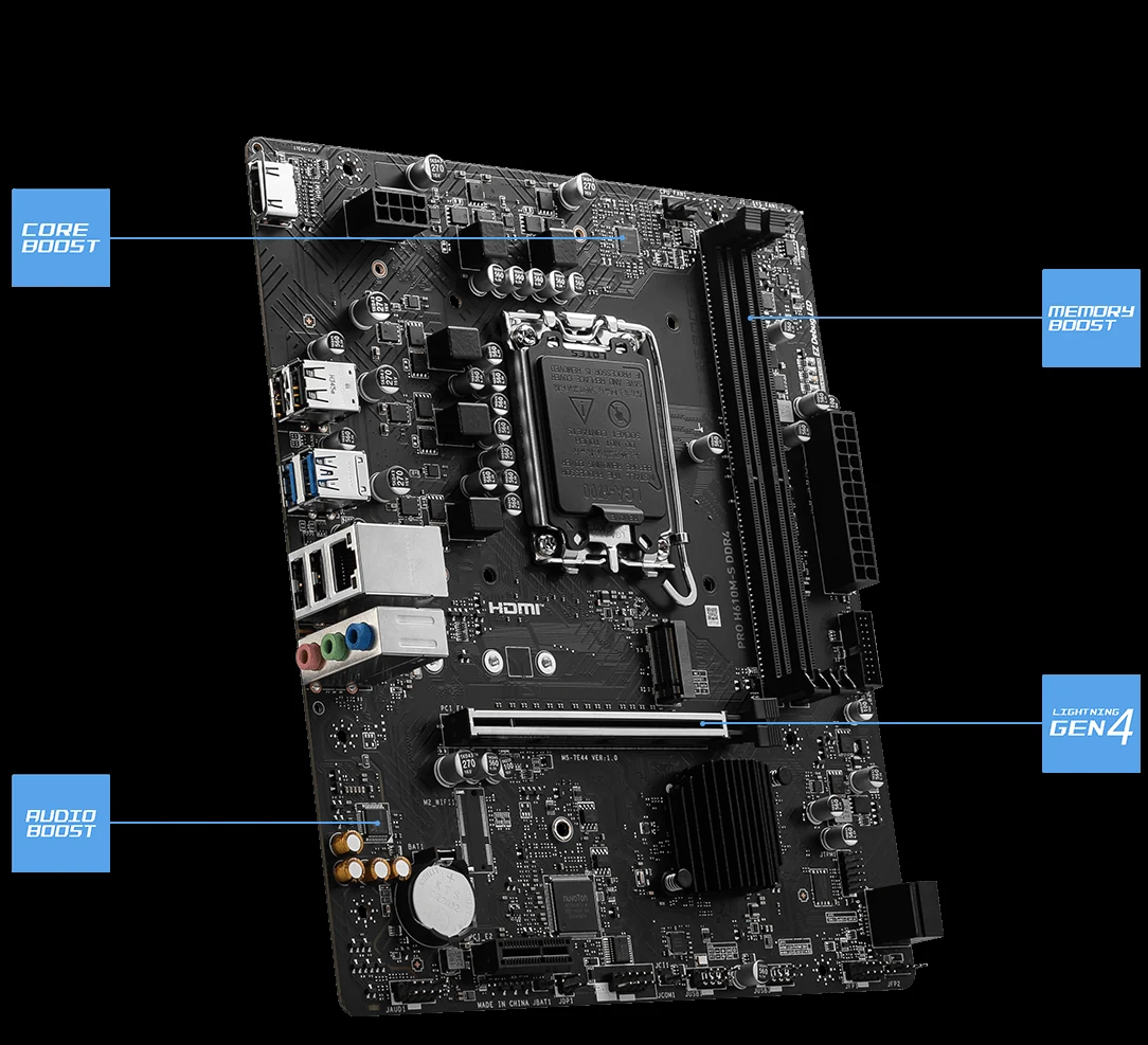 Mainboard MSI PRO H610M-S DDR4 - 2 Khe Ram DDR4 - LGA 1700 - NEW