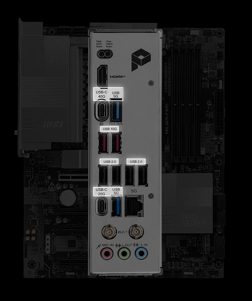 Mainboard MSI PRO X870-P WIFI - 4 Khe RAM DDR5 - AM5 - NEW