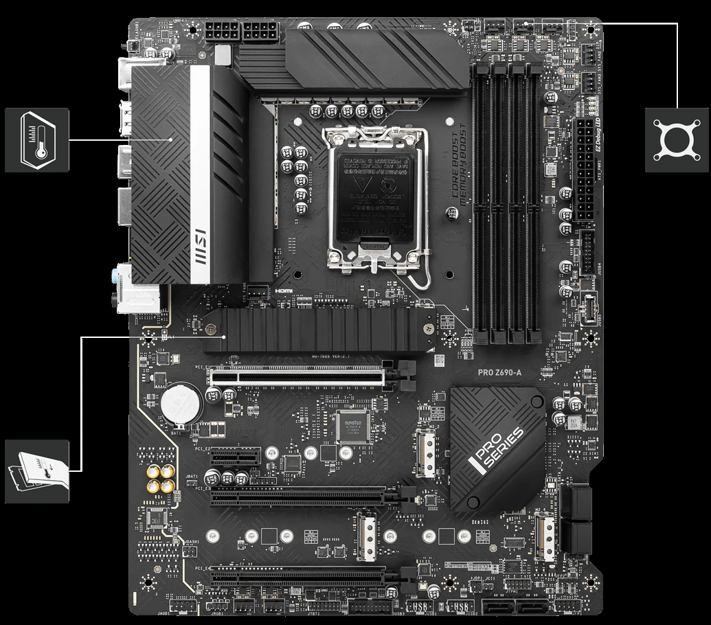 Mainboard MSI PRO Z690-A - 4 Khe RAM DDR5 - LGA 1700 - NEW