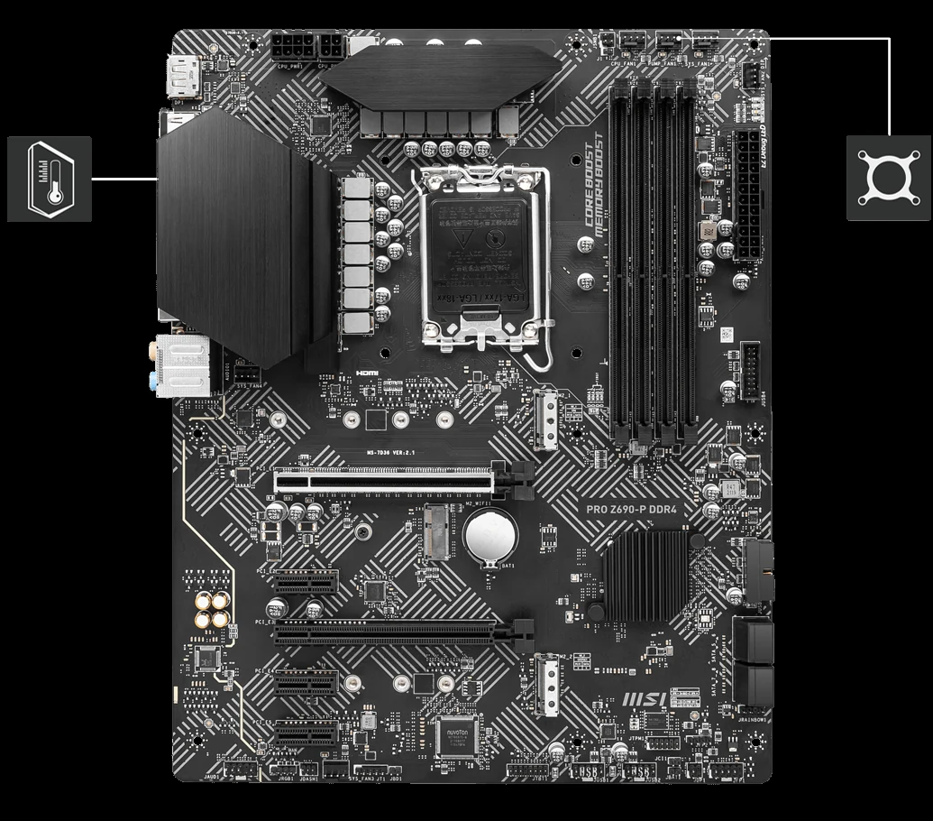 Mainboard MSI PRO Z690-P DDR4 - 4 Khe RAM DDR4 - LGA 1700 - NEW
