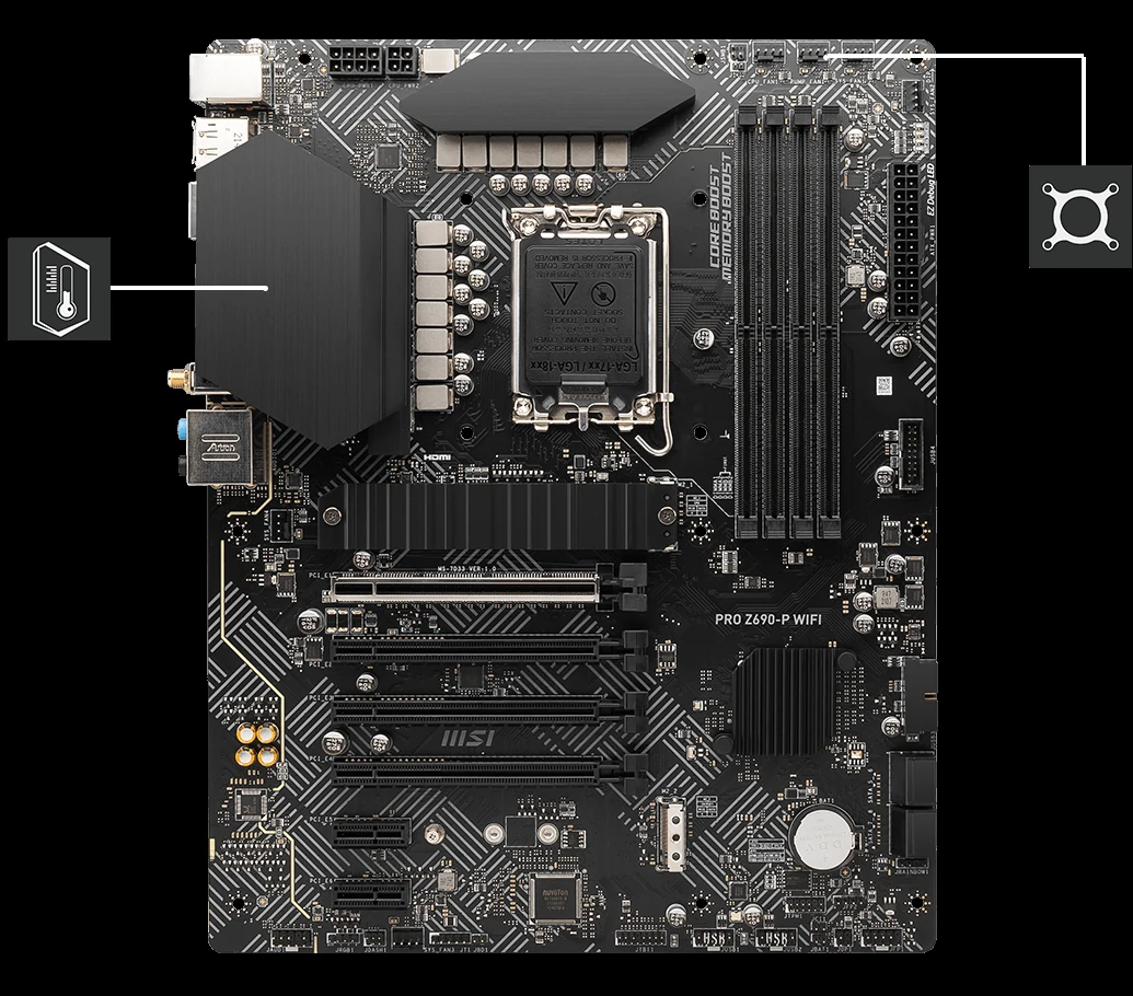 Mainboard MSI PRO Z690-P WiFi - 4 Khe RAM DDR5 - LGA 1700 - NEW