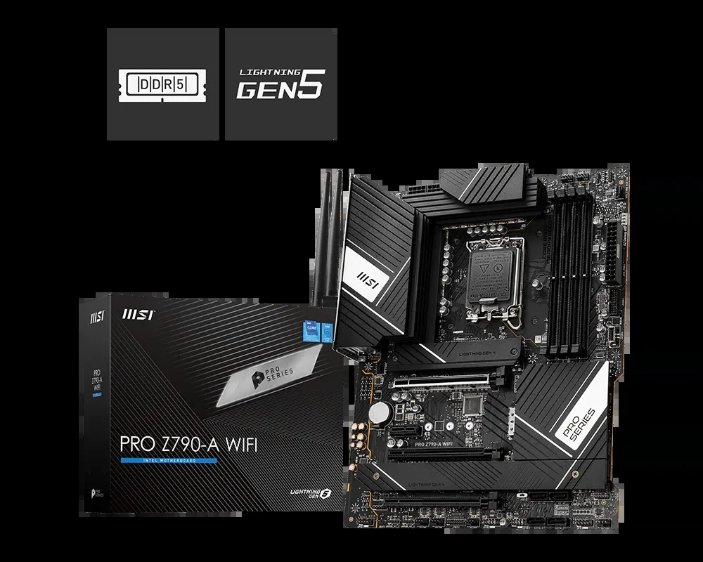 Mainboard MSI PRO Z790-A WiFi - 4 Khe RAM DDR5 - LGA 1700 - NEW