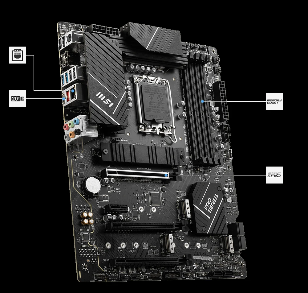 Mainboard MSI PRO Z790-P DDR4 - 4 Khe RAM DDR4 - LGA 1700 - NEW