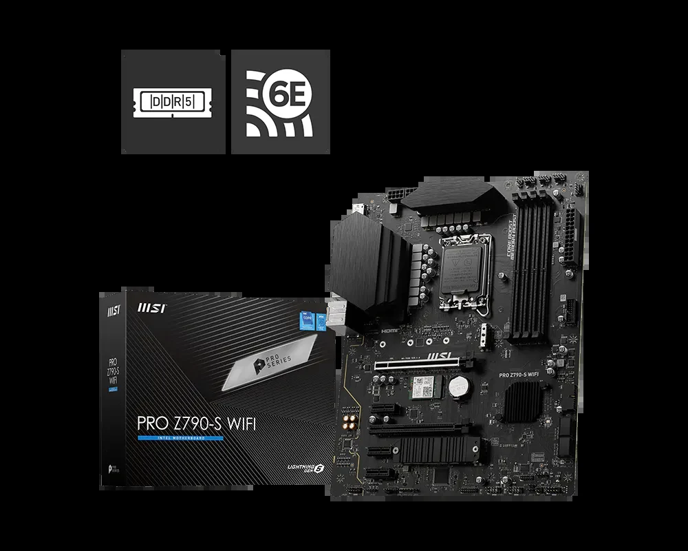 Mainboard MSI PRO Z790-S WiFi - 4 Khe RAM DDR5 - LGA 1700 - NEW