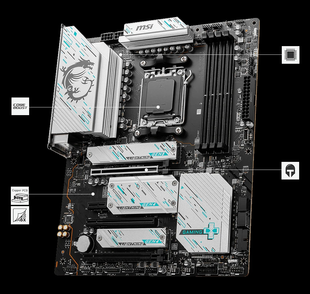 Mainboard MSI X670E GAMING PLUS WIFI - 4 Khe RAM DDR5 - AM5 - NEW