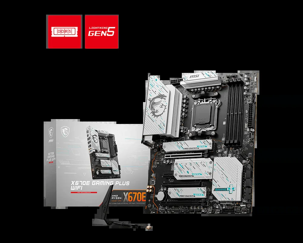 Mainboard MSI X670E GAMING PLUS WIFI - 4 Khe RAM DDR5 - AM5 - NEW