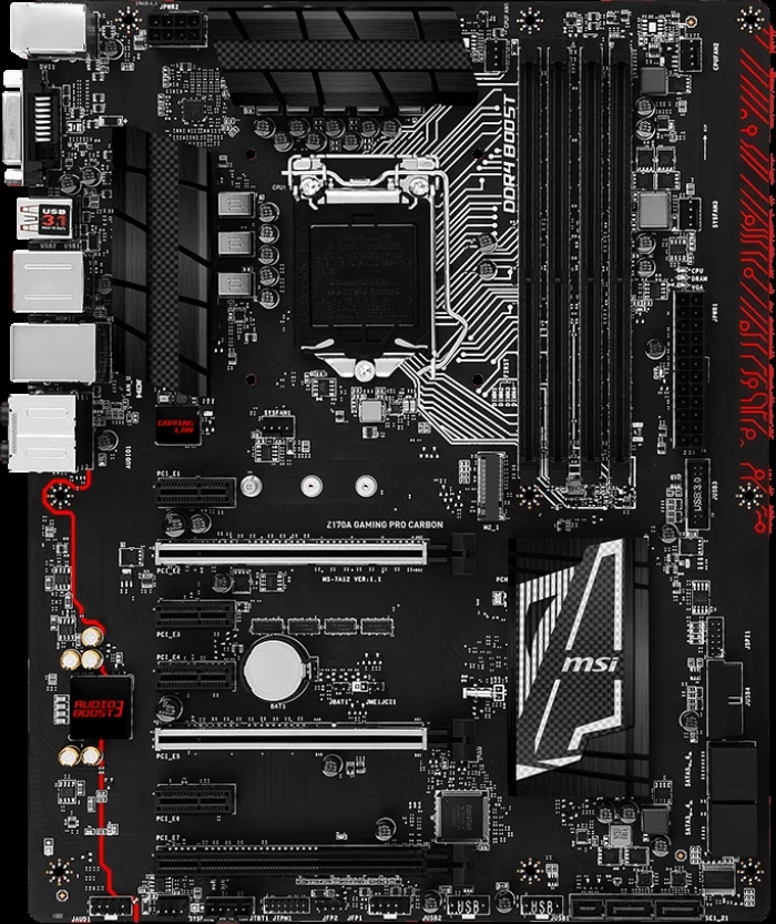 Mainboard MSI Z170A GAMING PRO CARBON - LGA 1151 - NEW