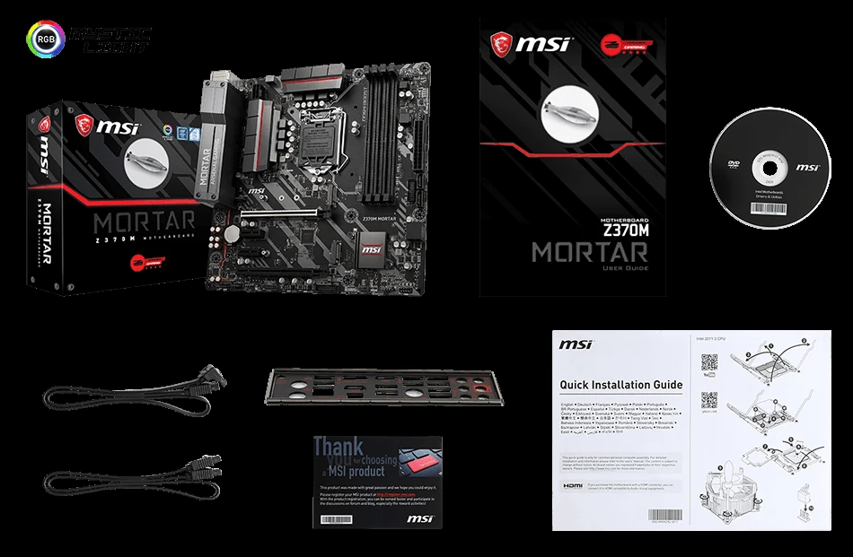 Mainboard MSI Z370M MORTAR - LGA 1151 - NEW