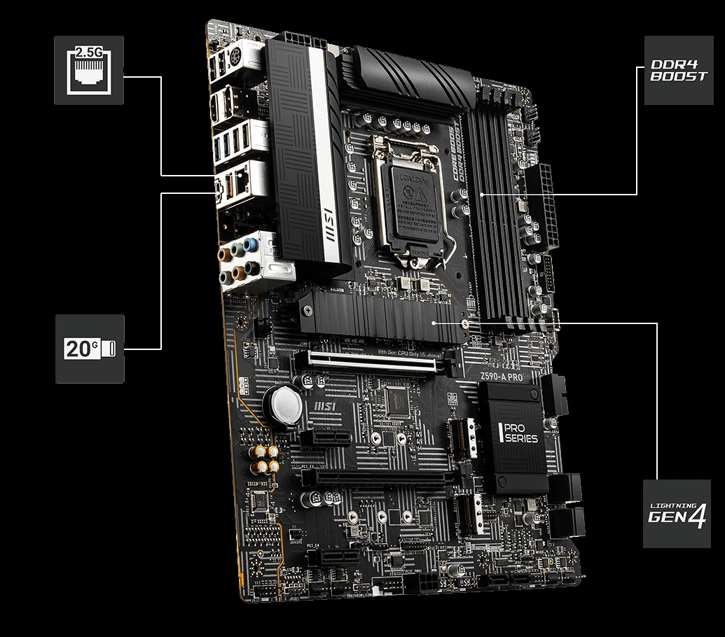 Mainboard MSI Z590-A PRO - LGA 1200 - NEW