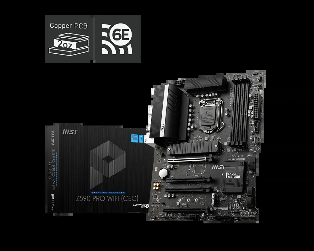 Mainboard MSI Z590 PRO WIFI CEC - LGA 1200 - NEW