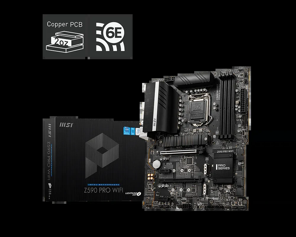 Mainboard MSI Z590 PRO WIFI - LGA 1200 - NEW