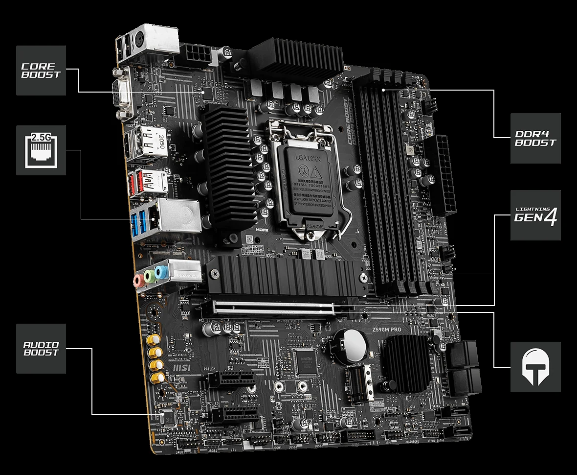Mainboard MSI Z590M PRO - LGA 1200 - NEW