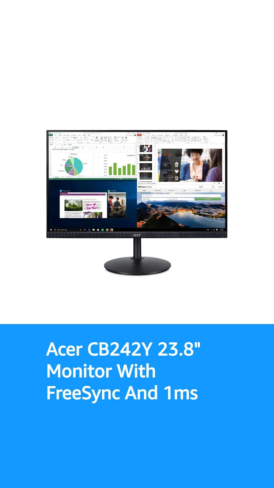 Màn hình Acer CB242Y - 23,8 inch - FHD - IPS - 75HZ - New