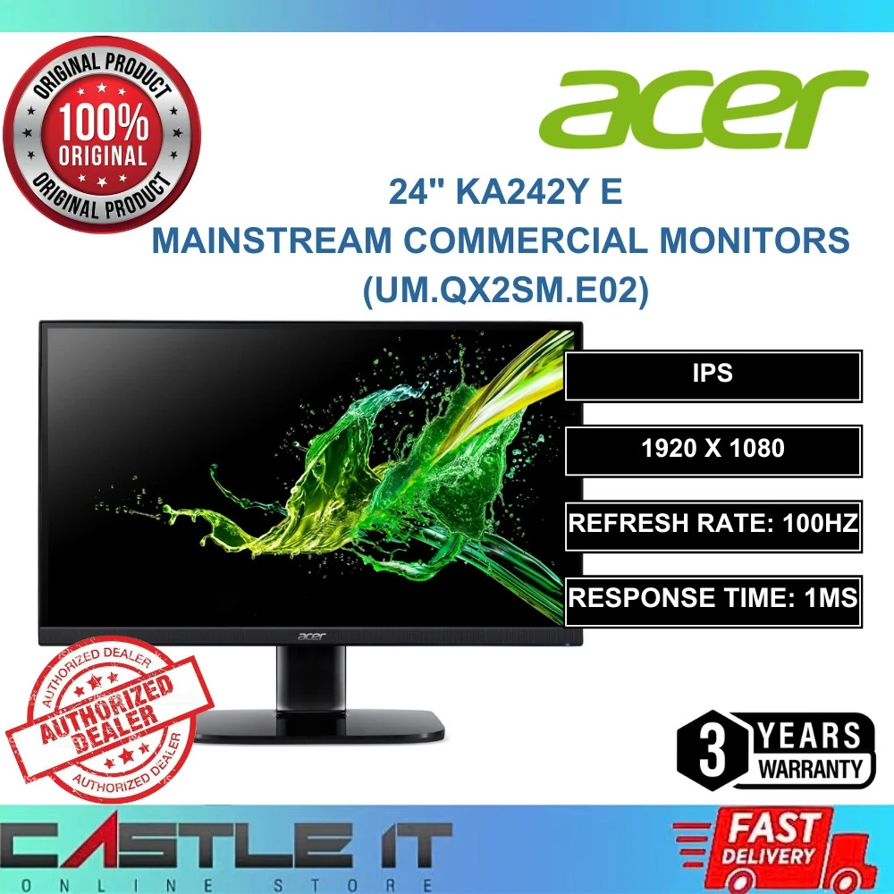 Màn hình Acer KA242Y H - 23,8 inch - FHD - IPS - 100HZ - New