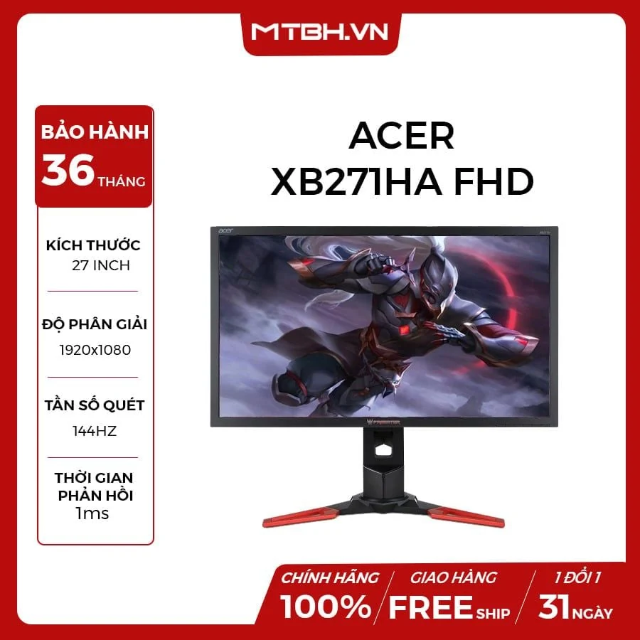 Màn hình Acer Predator Z271 - 27 inch - FHD - VA Cong - 144HZ - New