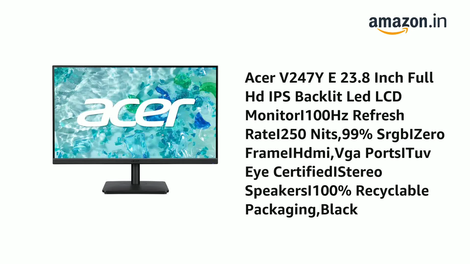 Màn hình Acer V247Y E - 23,8 inch - FHD - IPS - 100HZ - New