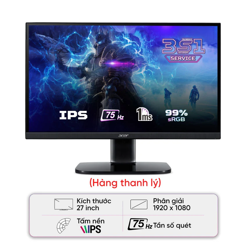 Màn hình Acer V277 - 27 inch - FHD - IPS - 75HZ - New