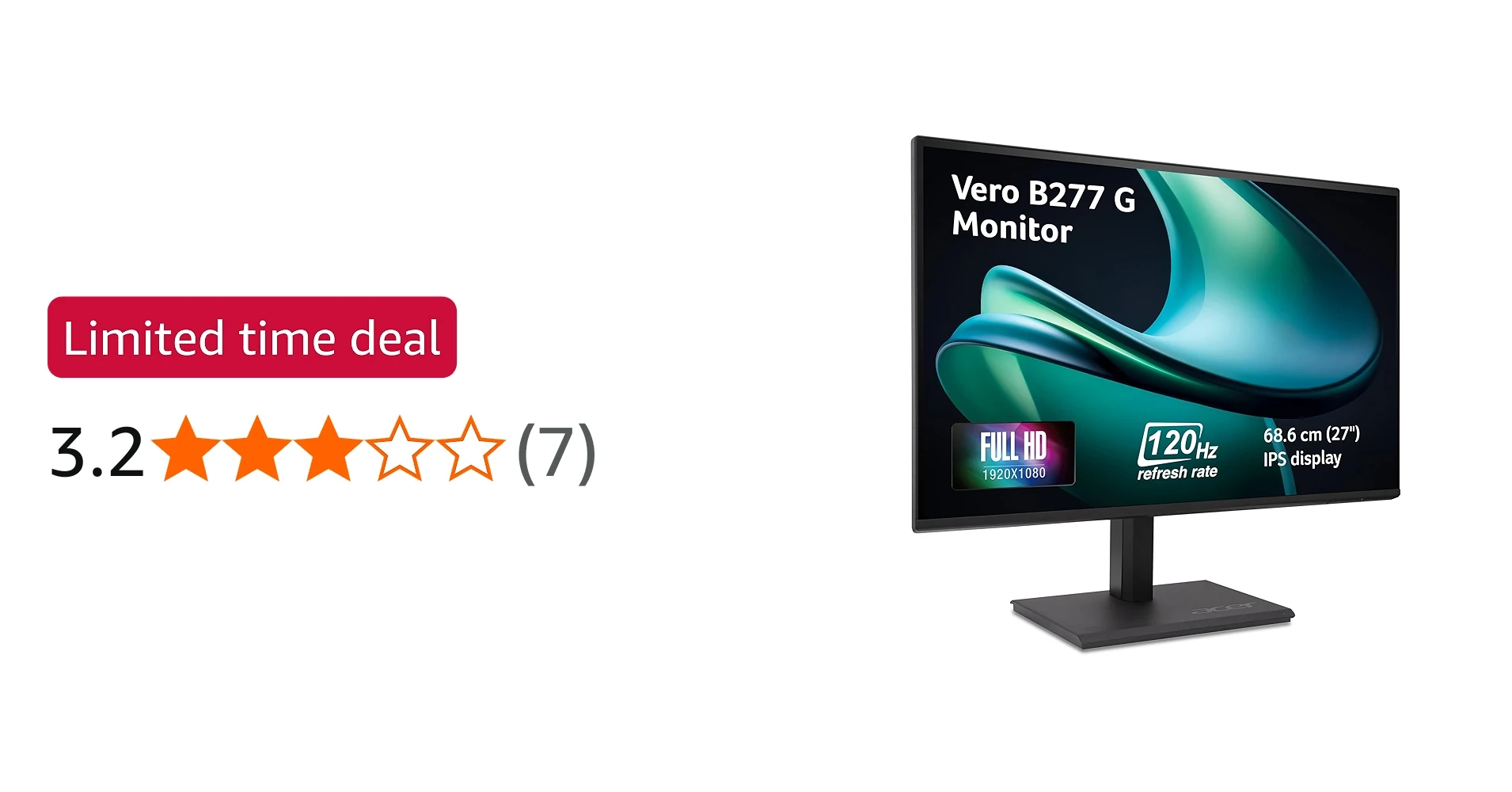 Màn hình Acer Vero B277 - 27 inch - FHD - IPS - 75HZ - New