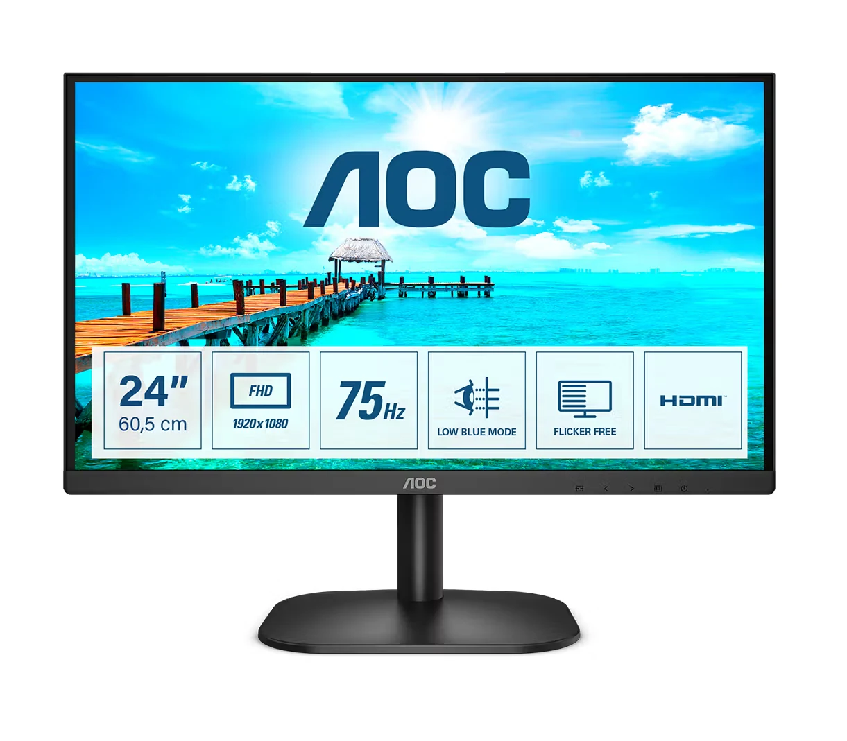 Màn hình AOC 24B2XHM2 - 23,8 inch - FHD - VA - 75HZ - New