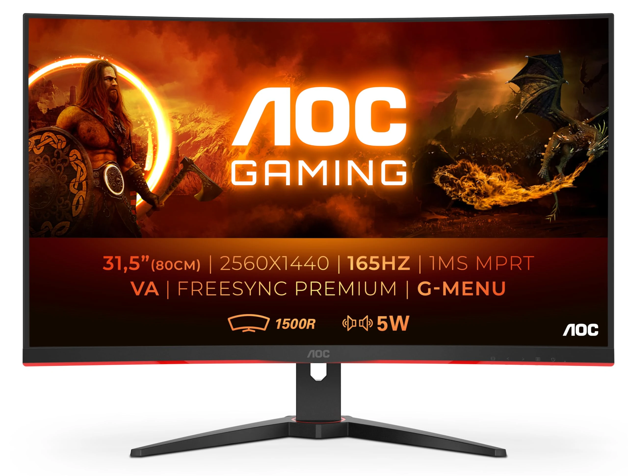 Màn hình AOC CQ32G2SE - 31,5 inch - QHD - VA Cong - 165HZ - New