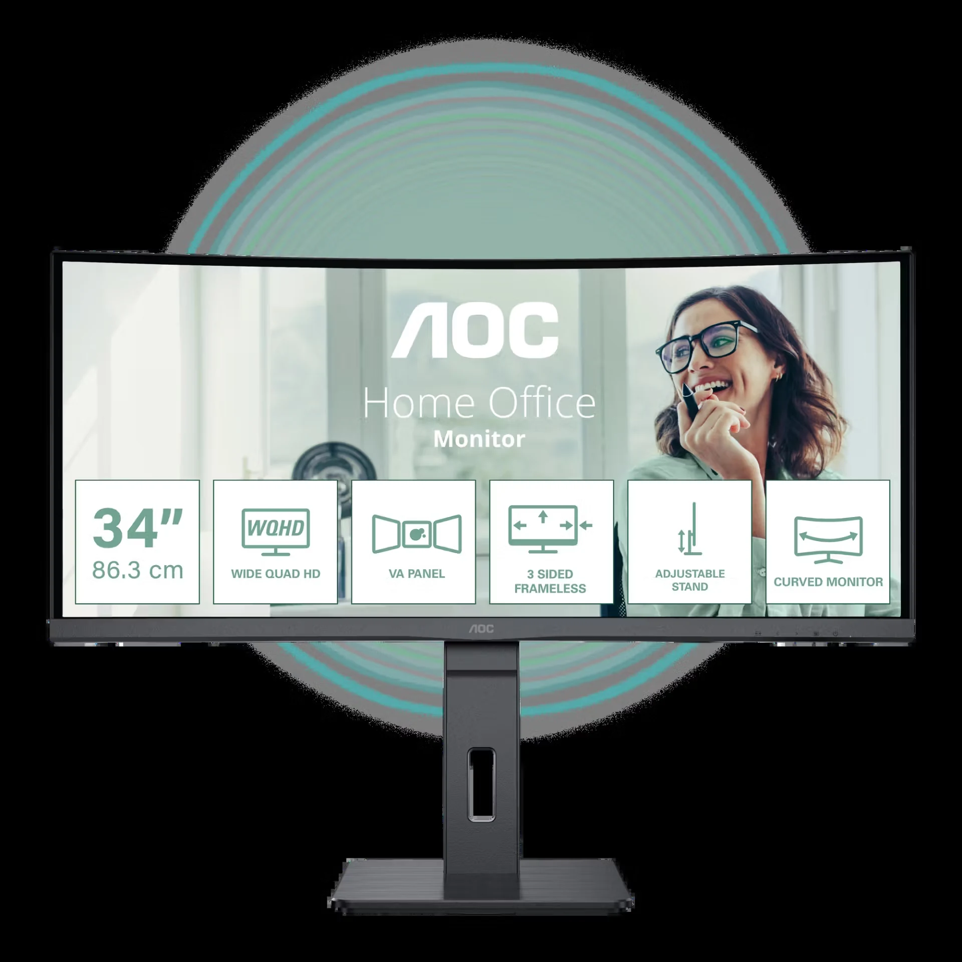 Màn hình AOC CU34P3CV - 34 inch - WQHD - VA Cong - 100HZ - New