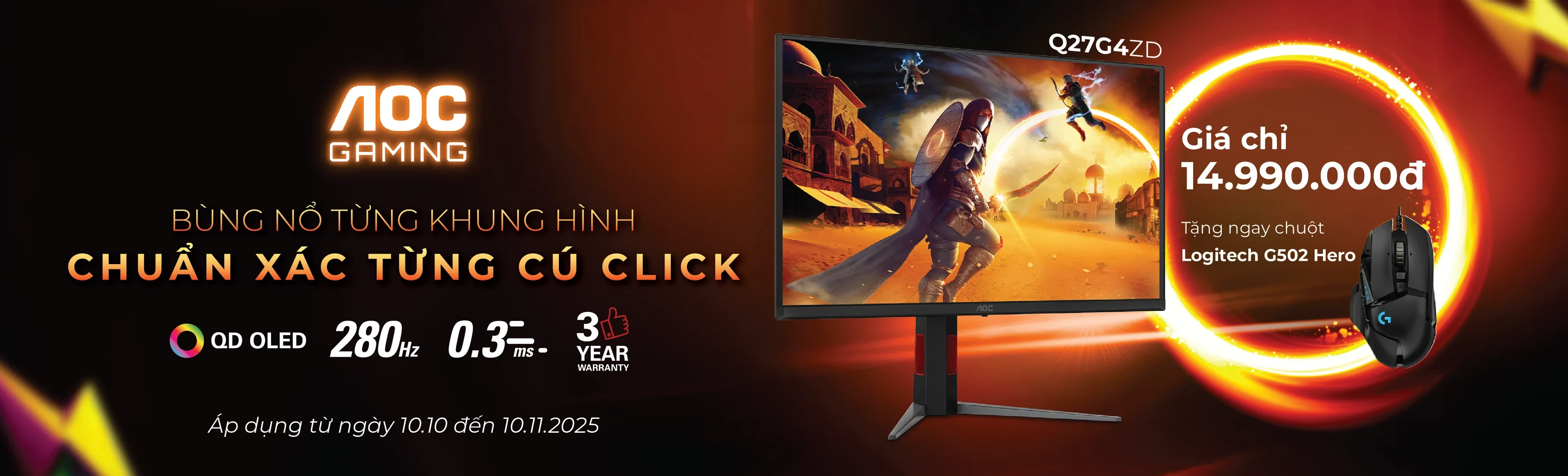 Màn hình AOC Q32G4N - 31,5 inch - QHD - VA - 180HZ - New