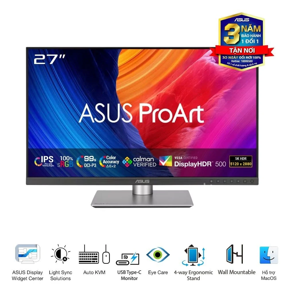 Màn hình Asus ProArt Display PA27JCV - 27 inch - 5K - IPS - 60HZ - New