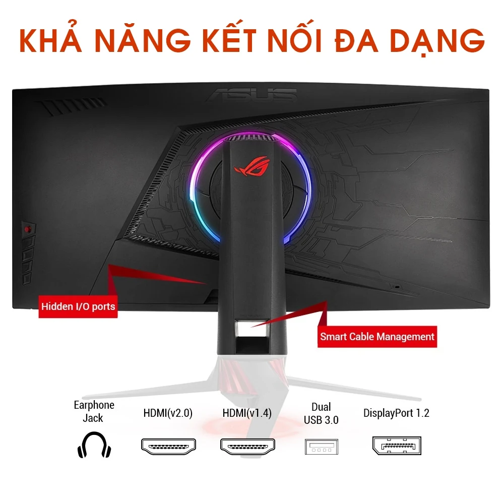 Màn hình Asus ROG Strix XG35VQ - 35 inch - UWQHD - VA Cong - 100HZ - New