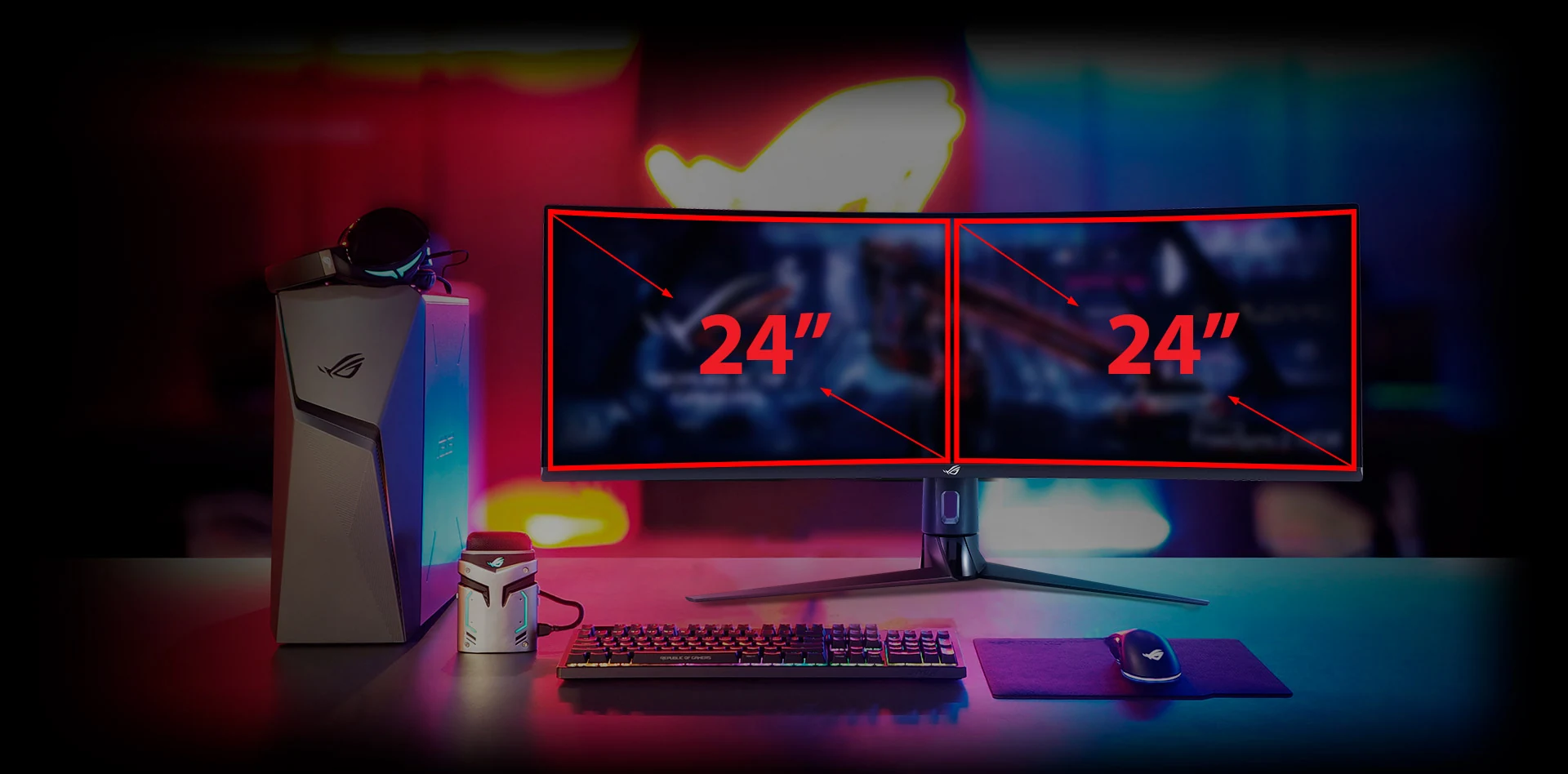 Màn hình Asus ROG Strix XG43VQ - 43 inch - DFHD+ - VA Cong - 120HZ - New