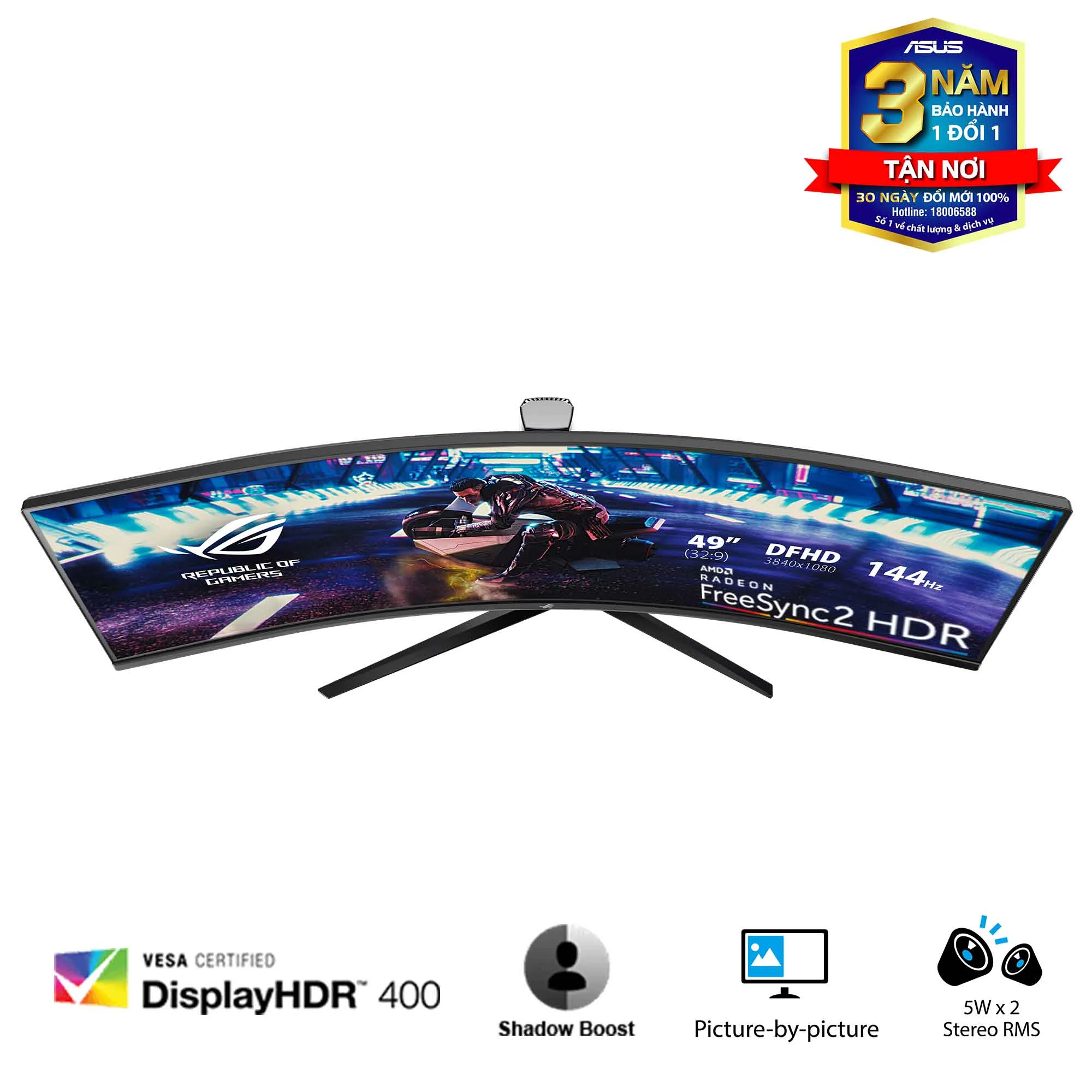 Màn hình Asus ROG Strix XG49VQ - 49 inch - DFHD - VA Cong - 144HZ - New
