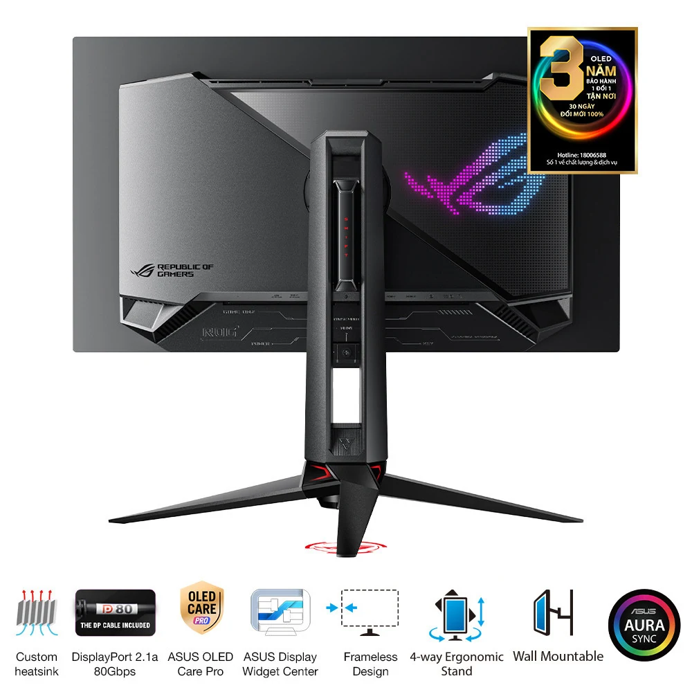 Màn hình Asus ROG Swift OLED PG27UCDM - 26,5 inch - 4K UHD - QD-OLED - 240HZ - New