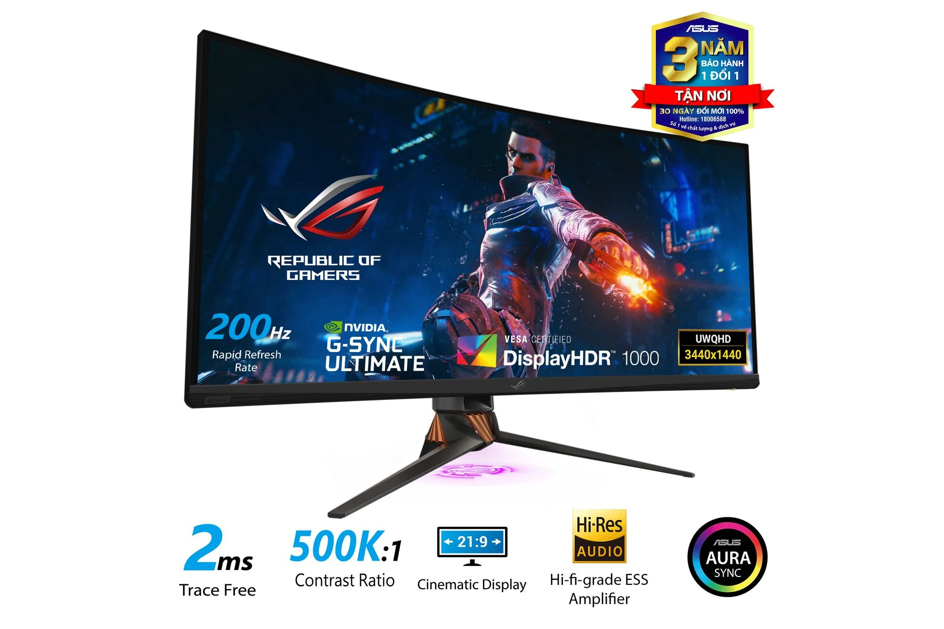 Màn hình Asus ROG Swift PG35VQ - 35 inch - UWQHD - VA Cong - 200HZ - New