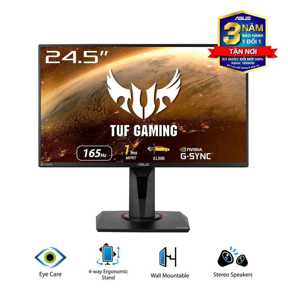 Màn hình Asus TUF GAMING VG259QR - 24,5 inch - FHD - IPS - 165HZ - New