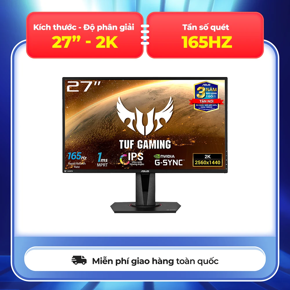 Màn hình Asus TUF GAMING VG27AQ - 27 inch - QHD - IPS - 165HZ - New