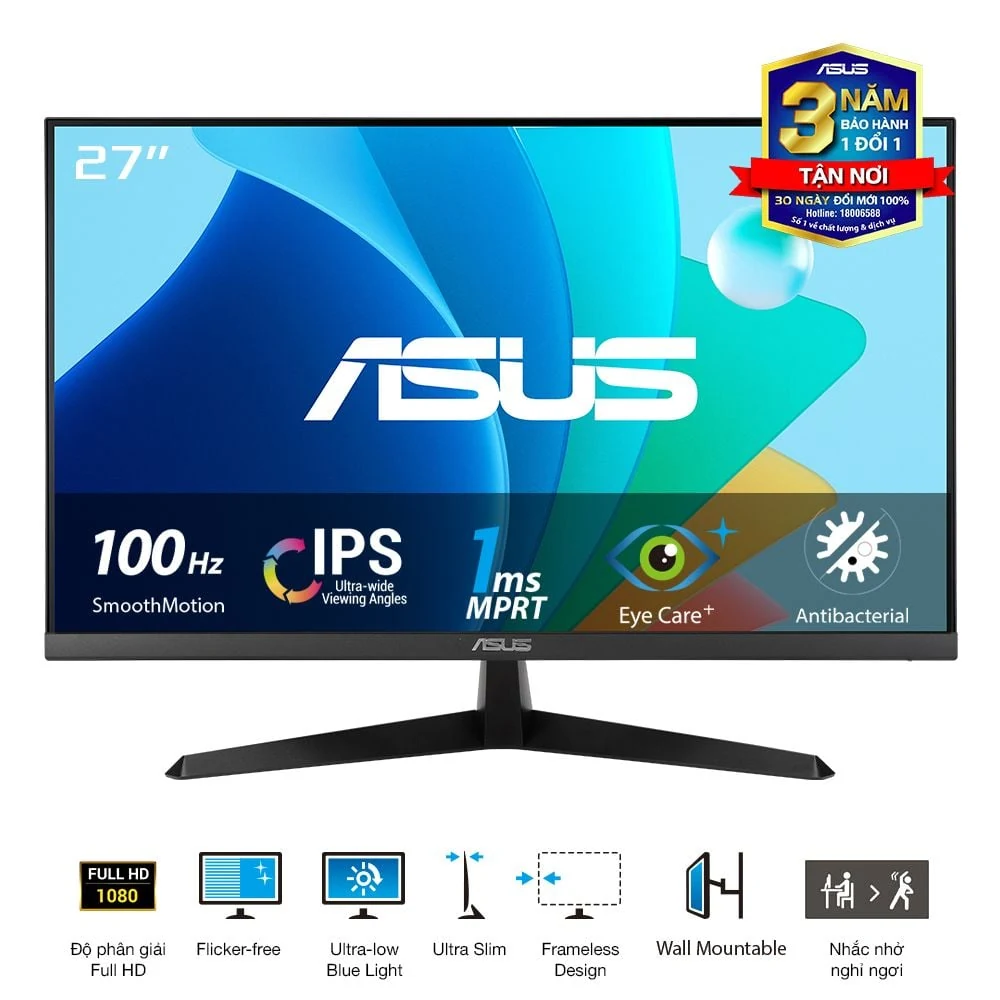 Màn hình Asus VY279HF - 27 inch - FHD - IPS - 100HZ - New