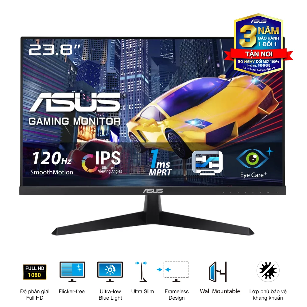 Màn hình Asus VZ249HG-W - 23,8 inch - FHD - IPS - 120HZ - New