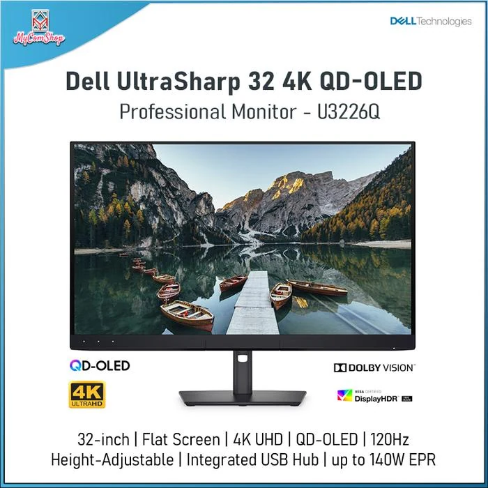 Màn Hình Dell UltraSharp U3226Q - 31,5 inch - 4K UHD - QD-OLED - 120HZ - New