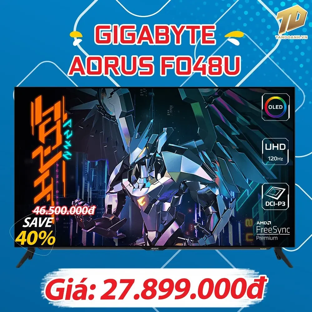 Màn hình Gigabyte AORUS FO48U - 47,5 inch - 4K UHD - OLED - 120HZ - New