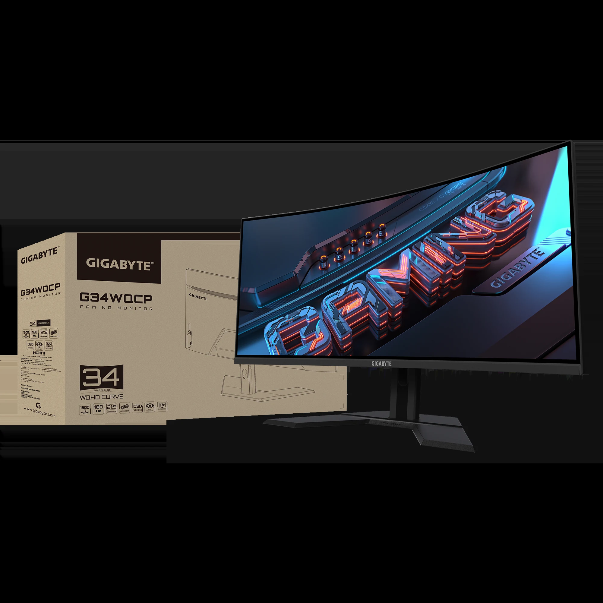 Màn hình Gigabyte G34WQC A - 34 inch - WQHD - VA Cong - 144HZ - New