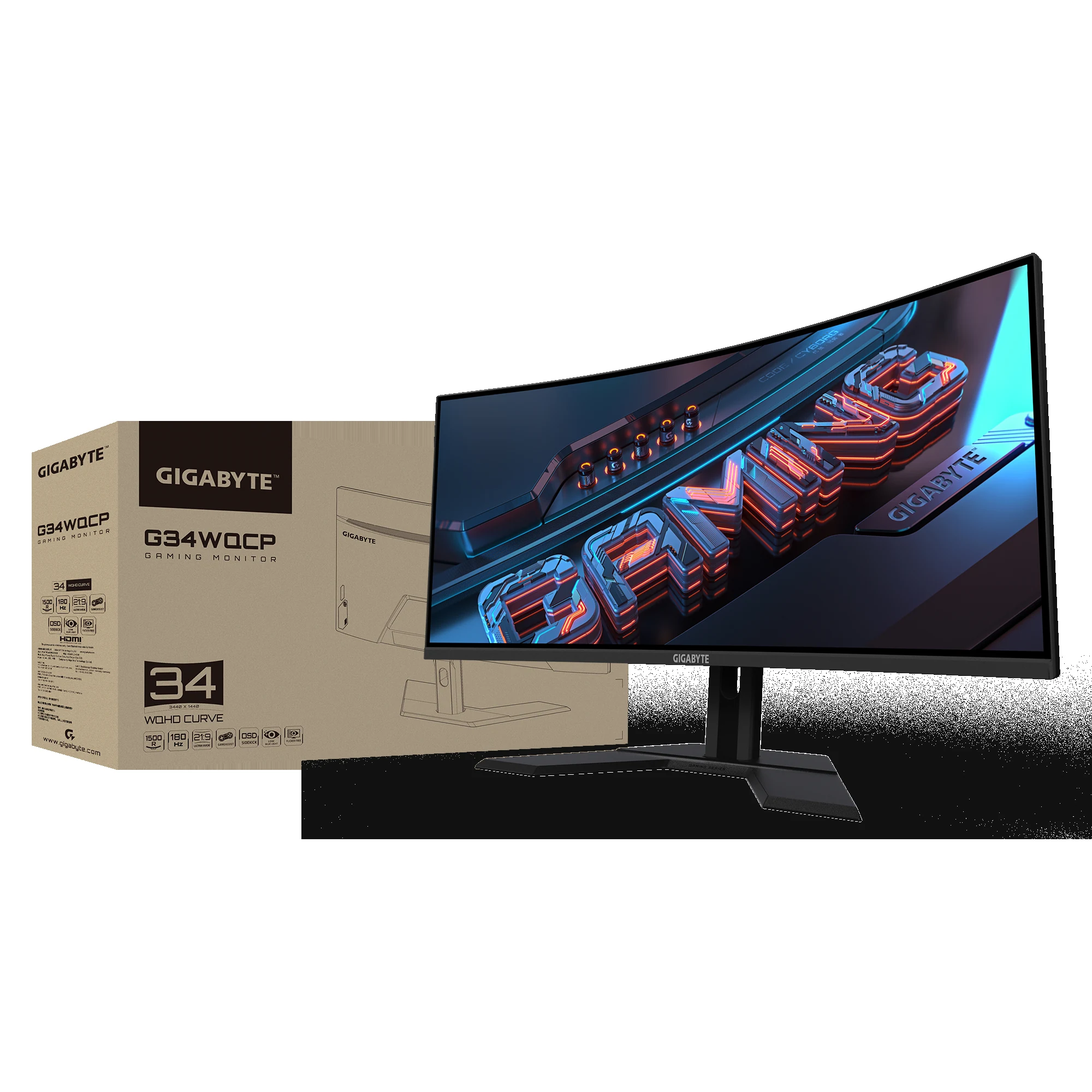 Màn hình Gigabyte G34WQCP - 34 inch - WQHD - VA Cong - 180HZ - New