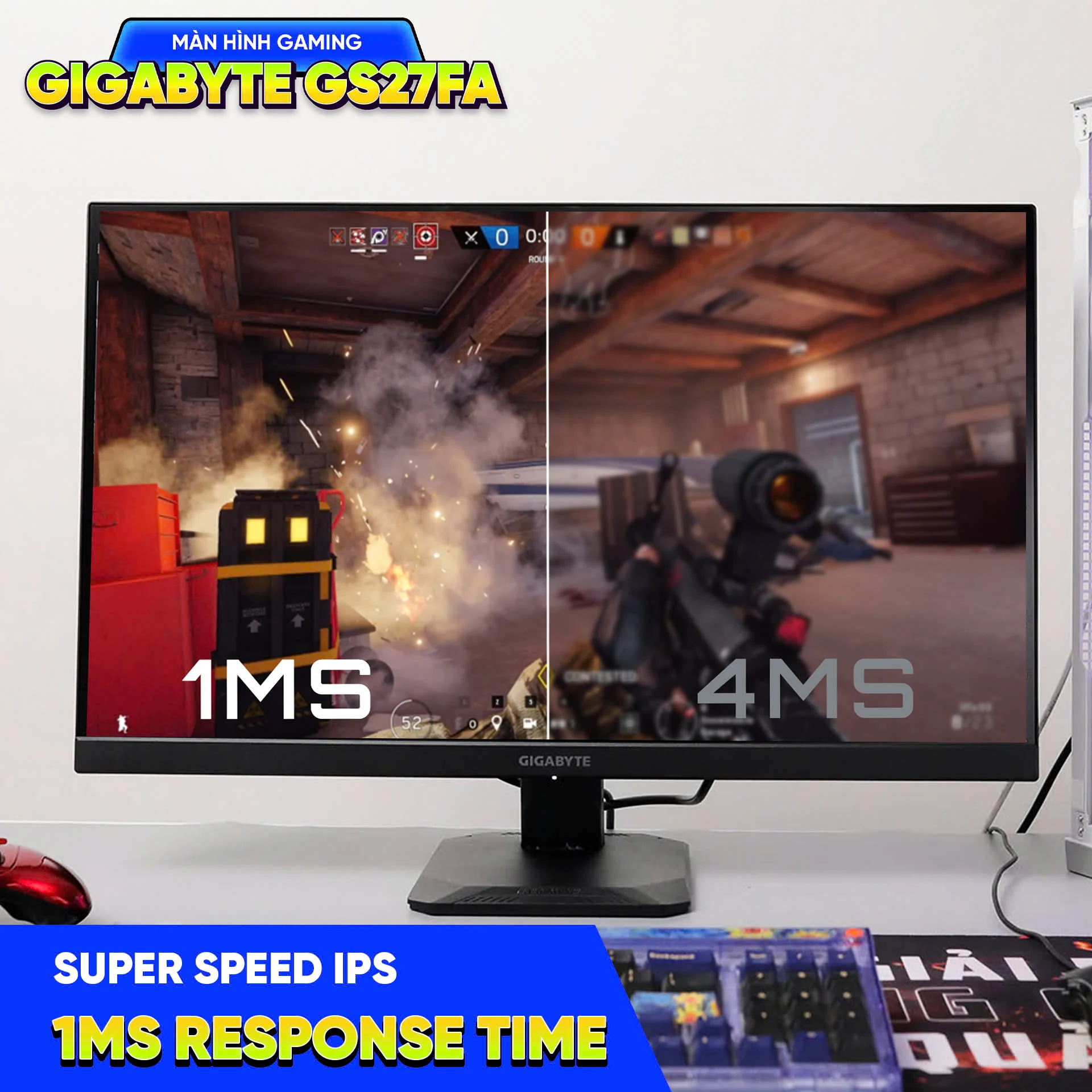 Màn hình Gigabyte GS27QCA - 27 inch - QHD - VA Cong - 180HZ - New