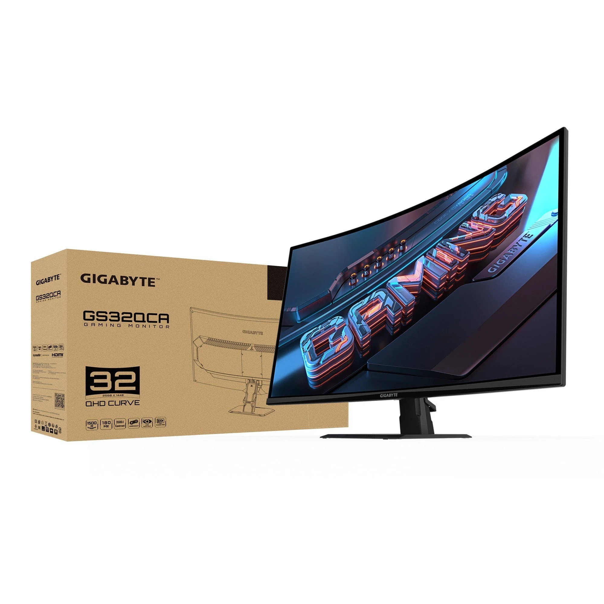Màn hình Gigabyte GS32QCA - 31,5 inch - QHD - VA Cong - 180HZ - New